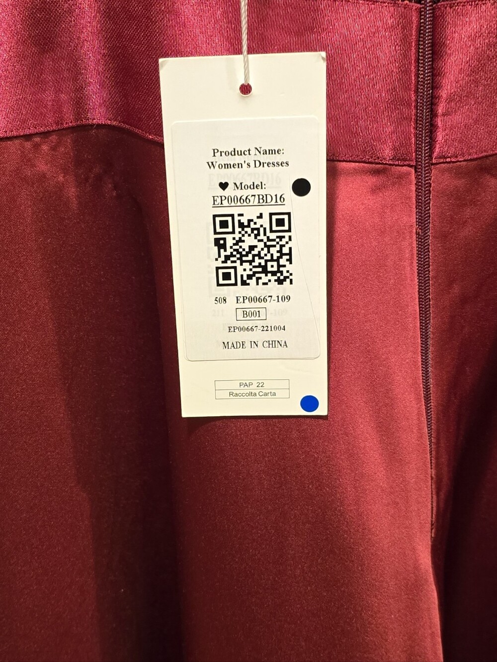 NWT - Plus Size Burgundy High-Low Sequin Evening Prom Dress - Picture 9 of 10
